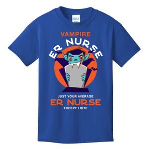 Vampire Er Nurse Halloween Emergency Nurse Scary Gift Kids T-Shirt