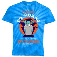 Vampire Er Nurse Halloween Emergency Nurse Scary Gift Kids Tie-Dye T-Shirt