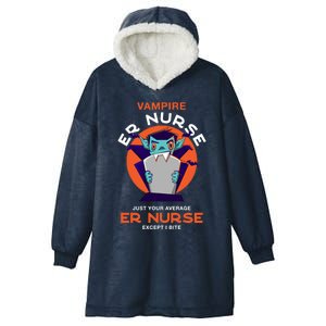 Vampire Er Nurse Halloween Emergency Nurse Scary Gift Hooded Wearable Blanket