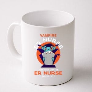 Vampire Er Nurse Halloween Emergency Nurse Scary Gift Coffee Mug