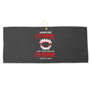 Vampire Er Nurse Halloween Emergency Nurse Scary Gift Large Microfiber Waffle Golf Towel