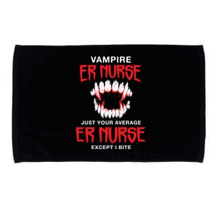 Vampire Er Nurse Halloween Emergency Nurse Scary Gift Microfiber Hand Towel