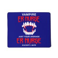 Vampire Er Nurse Halloween Emergency Nurse Scary Gift Mousepad