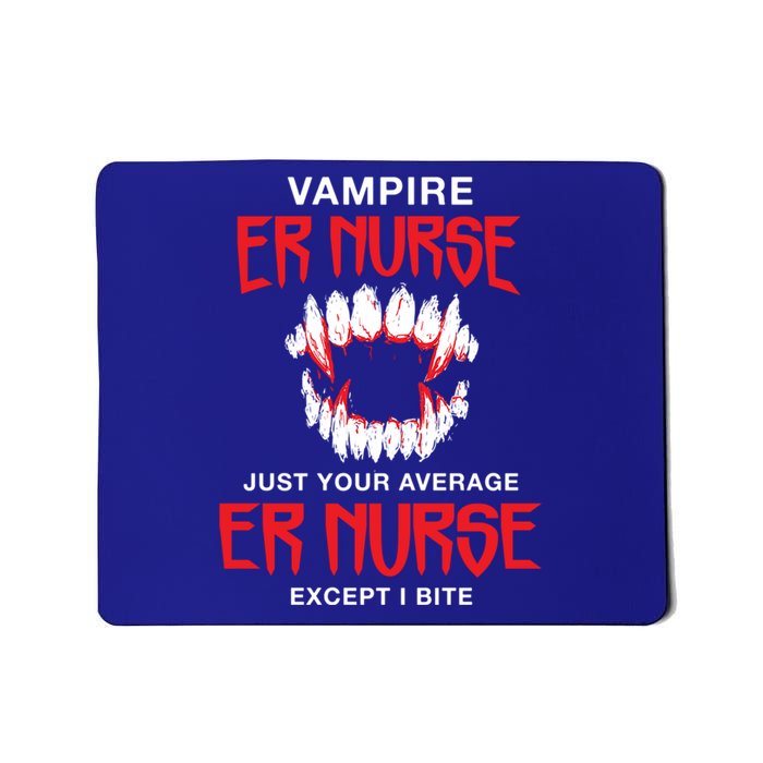 Vampire Er Nurse Halloween Emergency Nurse Scary Gift Mousepad