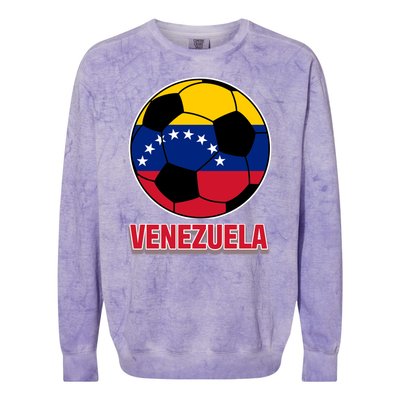 Venezuela Flag Soccer Jersey Colorblast Crewneck Sweatshirt