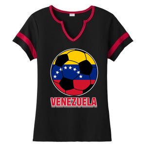 Venezuela Flag Soccer Jersey Ladies Halftime Notch Neck Tee