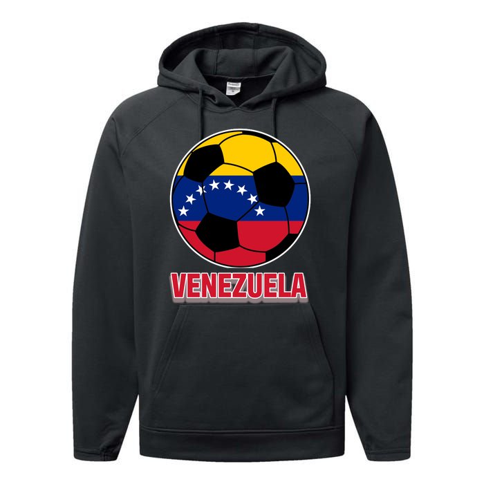 Venezuela Flag Soccer Jersey Performance Fleece Hoodie