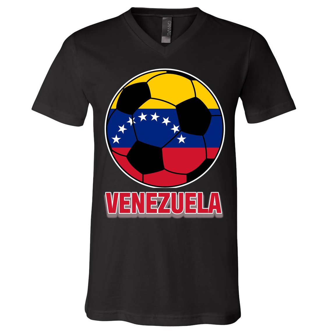 Venezuela Flag Soccer Jersey V-Neck T-Shirt