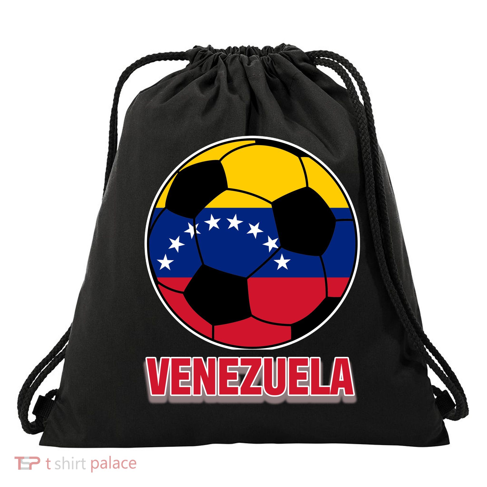 Venezuela Flag Soccer Jersey Drawstring Bag