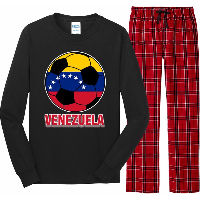 Venezuela Flag Soccer Jersey Long Sleeve Pajama Set