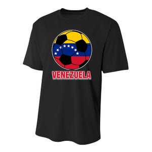 Venezuela Flag Soccer Jersey Youth Performance Sprint T-Shirt