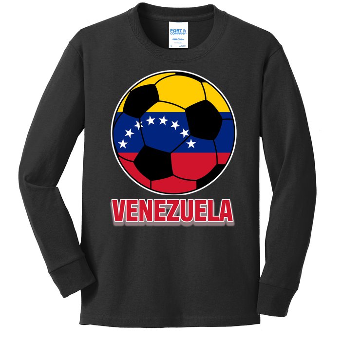 Venezuela Flag Soccer Jersey Kids Long Sleeve Shirt