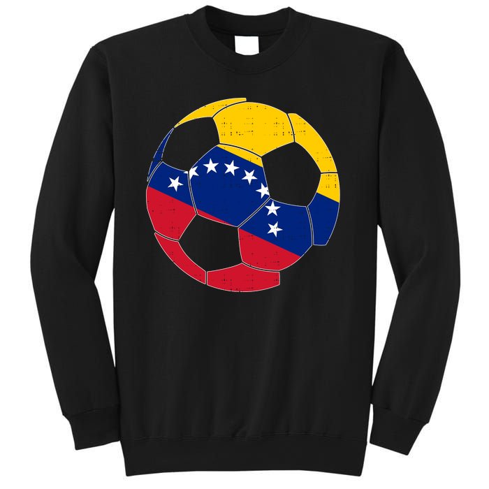 Venezuela Soccer Ball Flag Vintage Sweatshirt