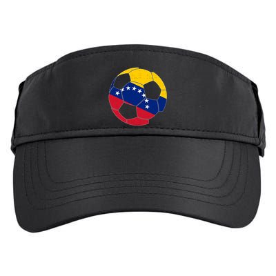 Venezuela Soccer Ball Flag Vintage Adult Drive Performance Visor