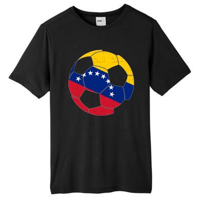 Venezuela Soccer Ball Flag Vintage Tall Fusion ChromaSoft Performance T-Shirt