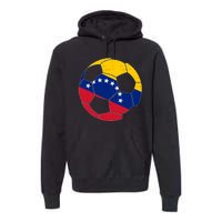 Venezuela Soccer Ball Flag Vintage Premium Hoodie