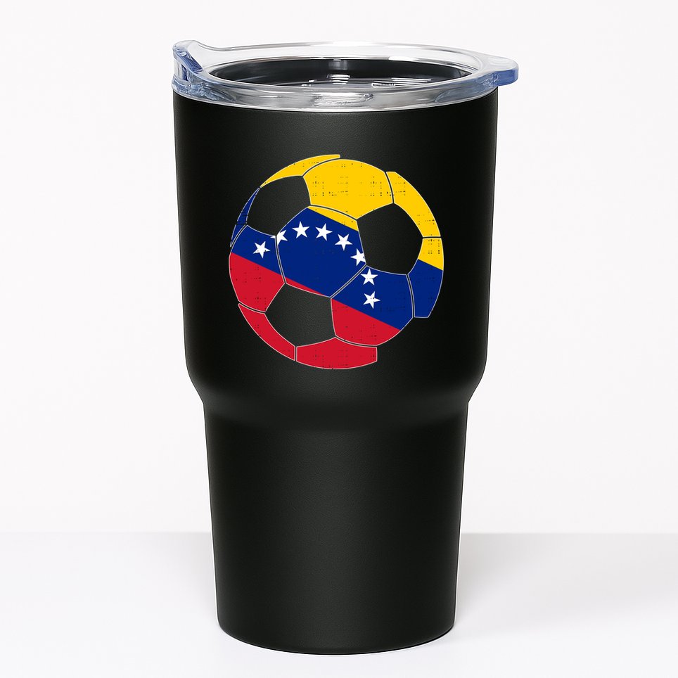 Venezuela Soccer Ball Flag Vintage Tumbler