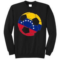 Venezuela Soccer Ball Flag Vintage Tall Sweatshirt