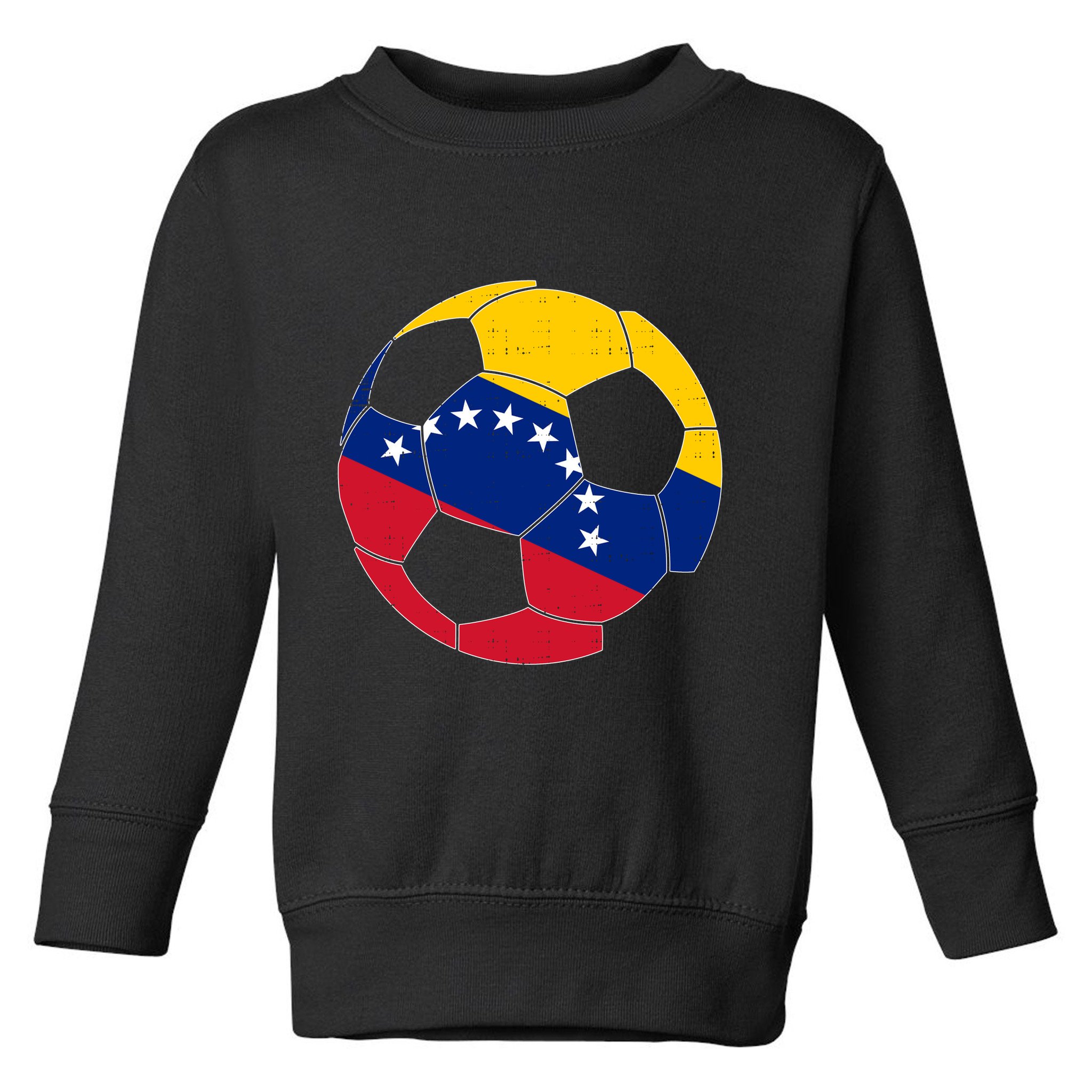 Venezuela Soccer Ball Flag Vintage Toddler Sweatshirt
