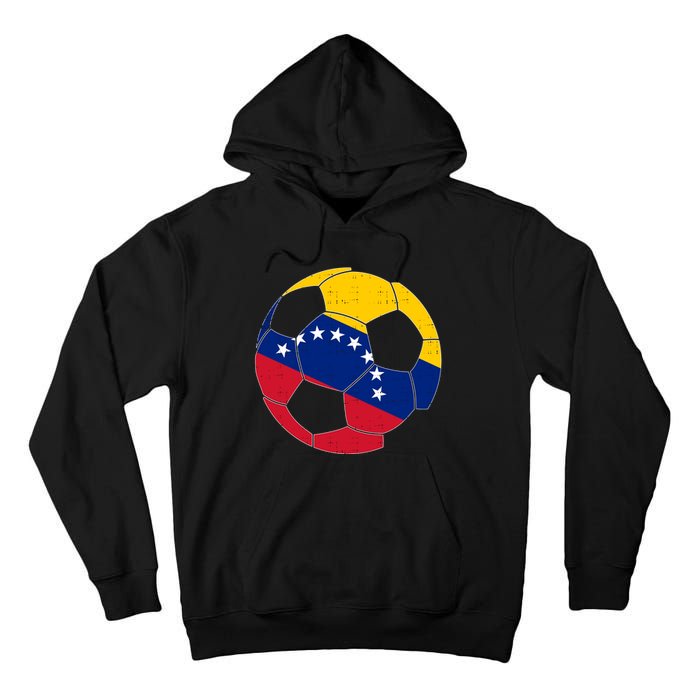 Venezuela Soccer Ball Flag Vintage Tall Hoodie