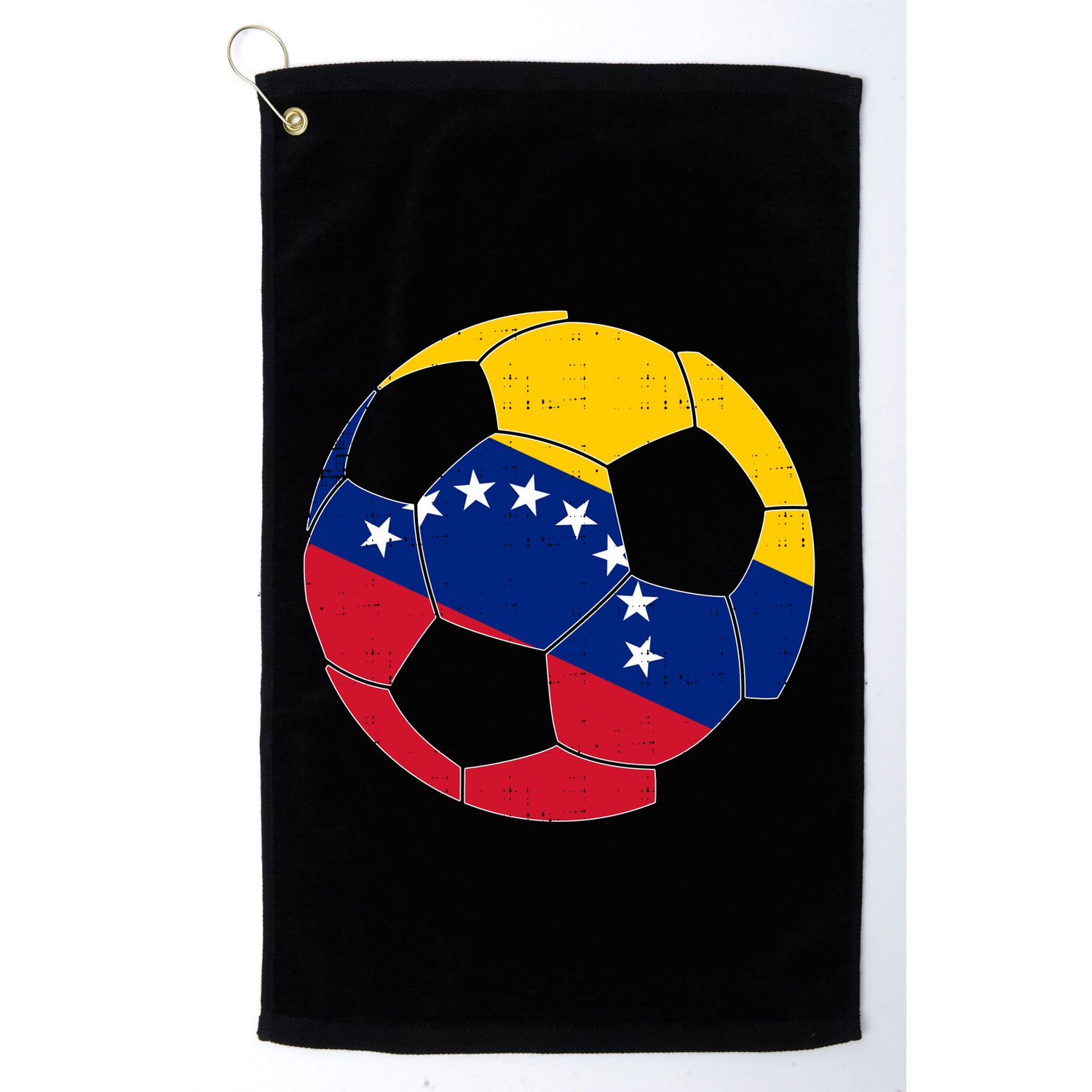Venezuela Soccer Ball Flag Vintage Golf Towel