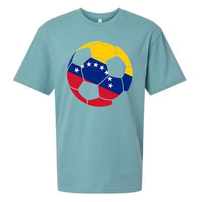 Venezuela Soccer Ball Flag Vintage Sueded Cloud Jersey T-Shirt