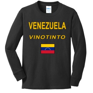 Venezuela Vinotinto Seven Stars Flag Kids Long Sleeve Shirt