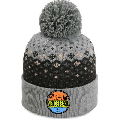 Venice Beach Retro Circle The Baniff Cuffed Pom Beanie