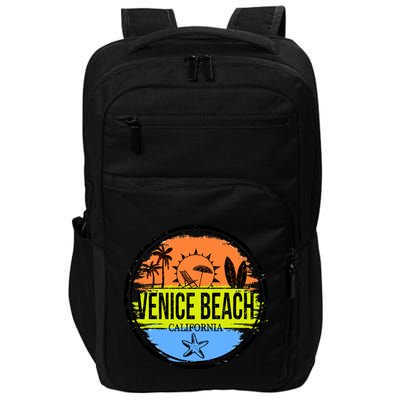 Venice Beach Retro Circle Impact Tech Backpack