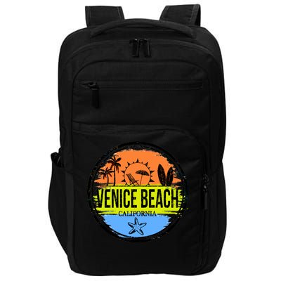 Venice Beach Retro Circle Impact Tech Backpack