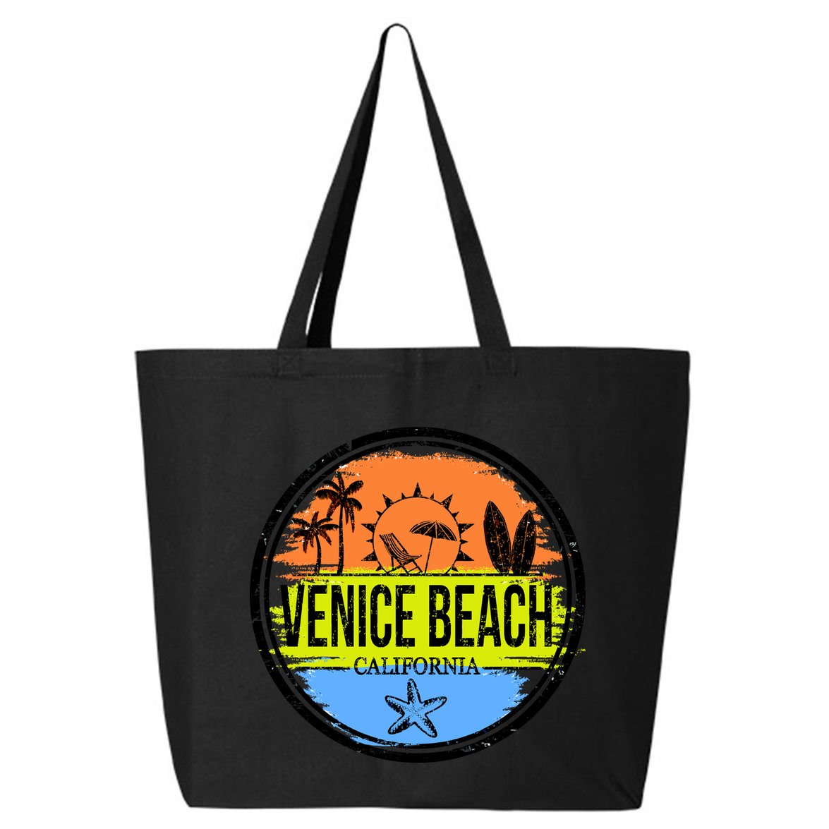 Venice Beach Retro Circle 25L Jumbo Tote