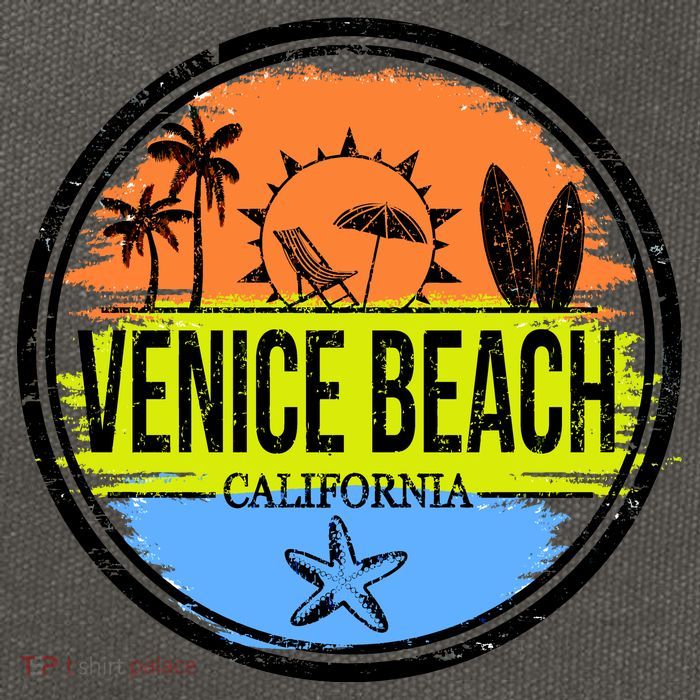 Venice Beach Retro Circle Cotton Canvas Backpack