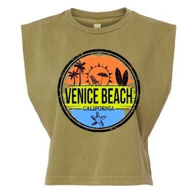 Venice Beach Retro Circle Garment-Dyed Women's Muscle Tee