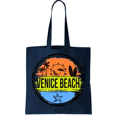 Venice Beach Retro Circle Tote Bag