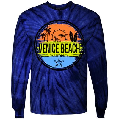 Venice Beach Retro Circle Tie-Dye Long Sleeve Shirt