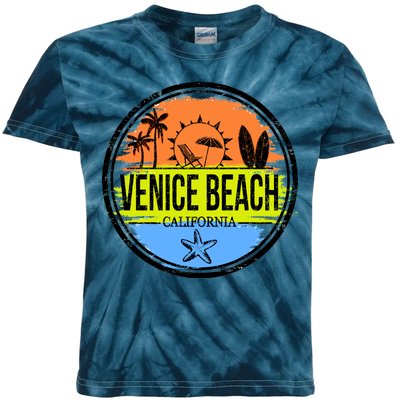 Venice Beach Retro Circle Kids Tie-Dye T-Shirt