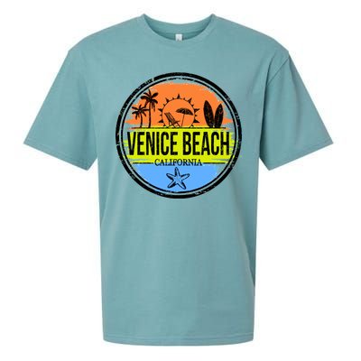 Venice Beach Retro Circle Sueded Cloud Jersey T-Shirt