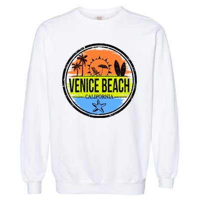 Venice Beach Retro Circle Garment-Dyed Sweatshirt