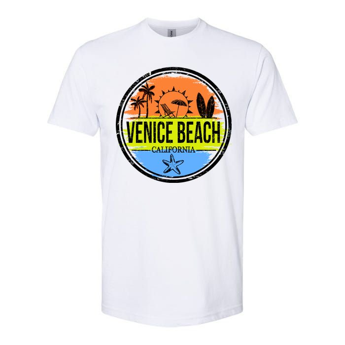 Venice Beach Retro Circle Softstyle CVC T-Shirt