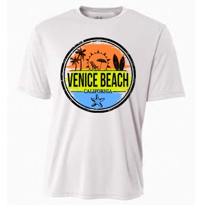 Venice Beach Retro Circle Cooling Performance Crew T-Shirt