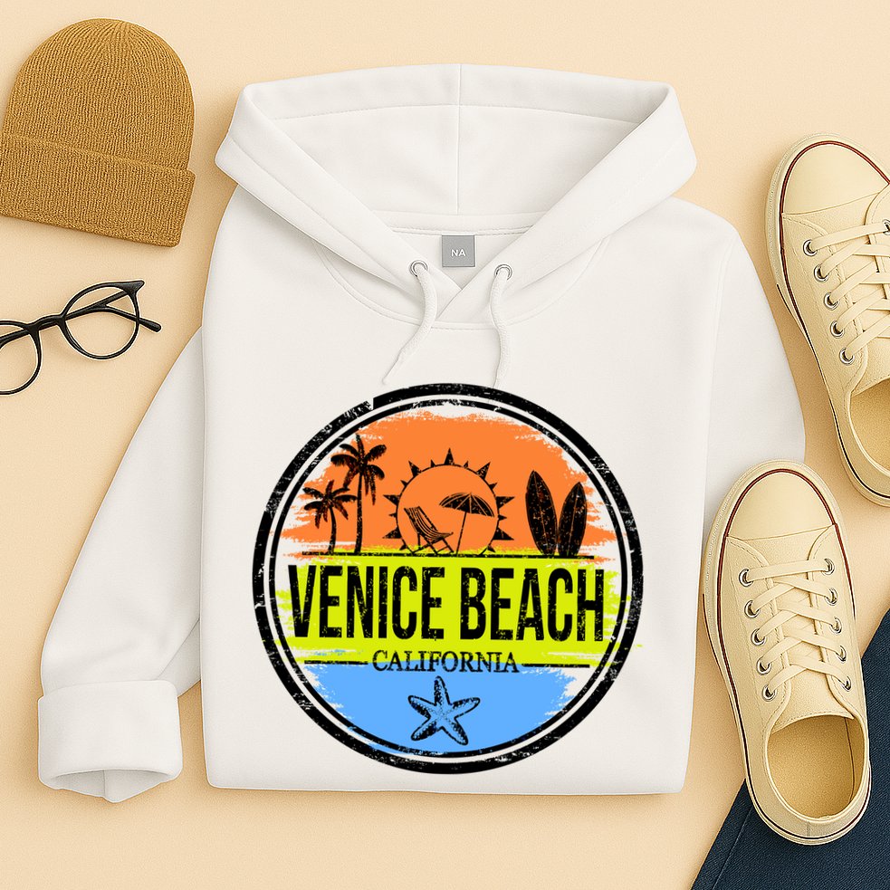 Venice Beach Retro Circle Hoodie