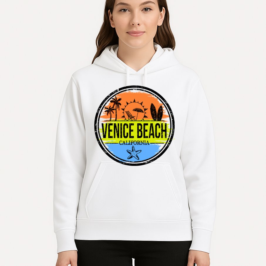 Venice Beach Retro Circle Hoodie