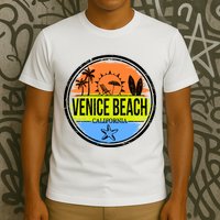 Venice Beach Retro Circle T-Shirt