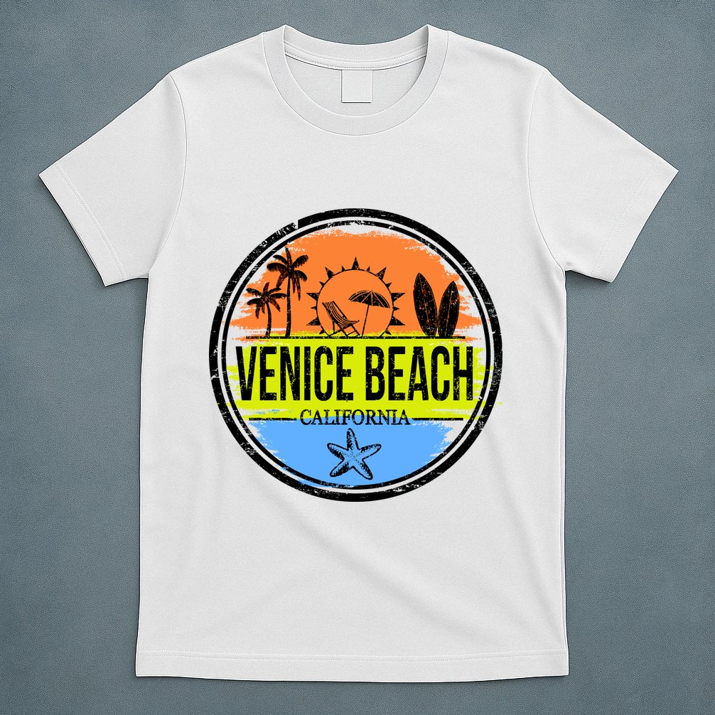 Venice Beach Retro Circle T-Shirt
