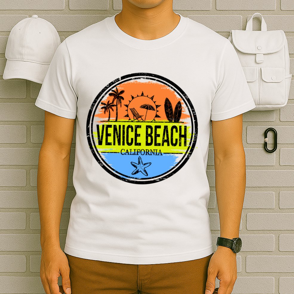 Venice Beach Retro Circle T-Shirt