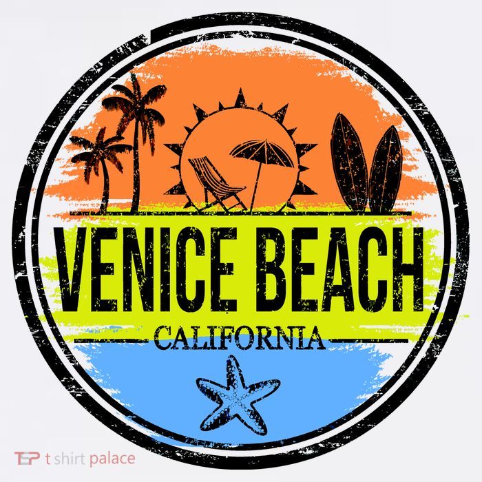 Venice Beach Retro Circle Tall T-Shirt