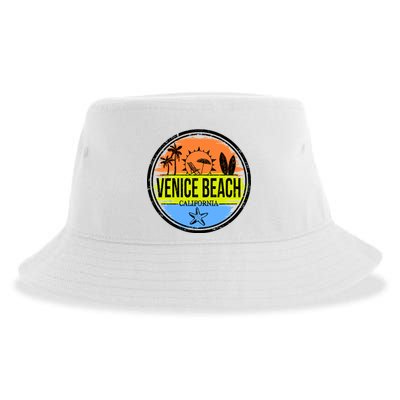 Venice Beach Retro Circle Sustainable Bucket Hat