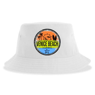 Venice Beach Retro Circle Sustainable Bucket Hat