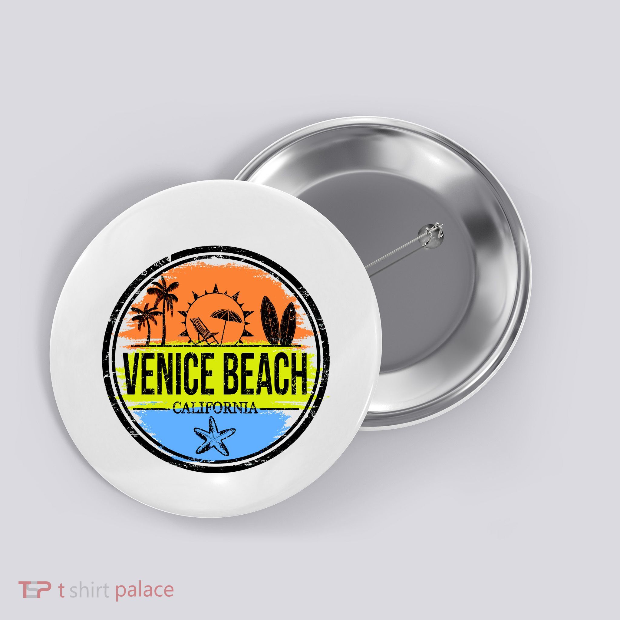 Venice Beach Retro Circle Button