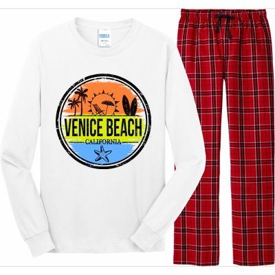 Venice Beach Retro Circle Long Sleeve Pajama Set